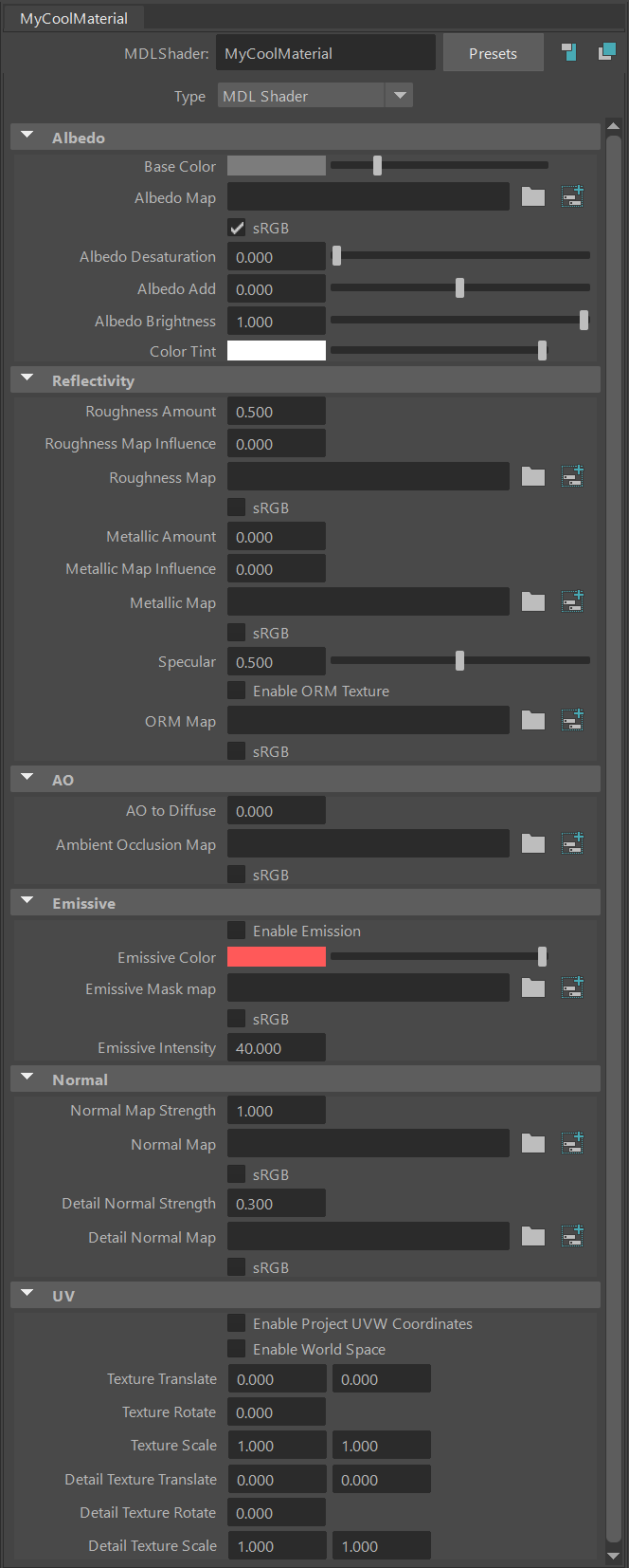 Hypershade MDL Material