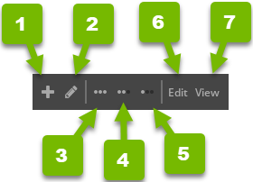 OmniGraph interface options with reference numbers.