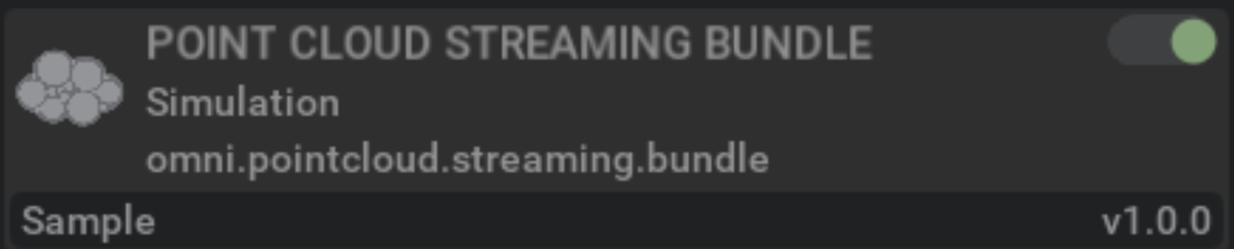 Point Cloud Streaming Bundle Extension