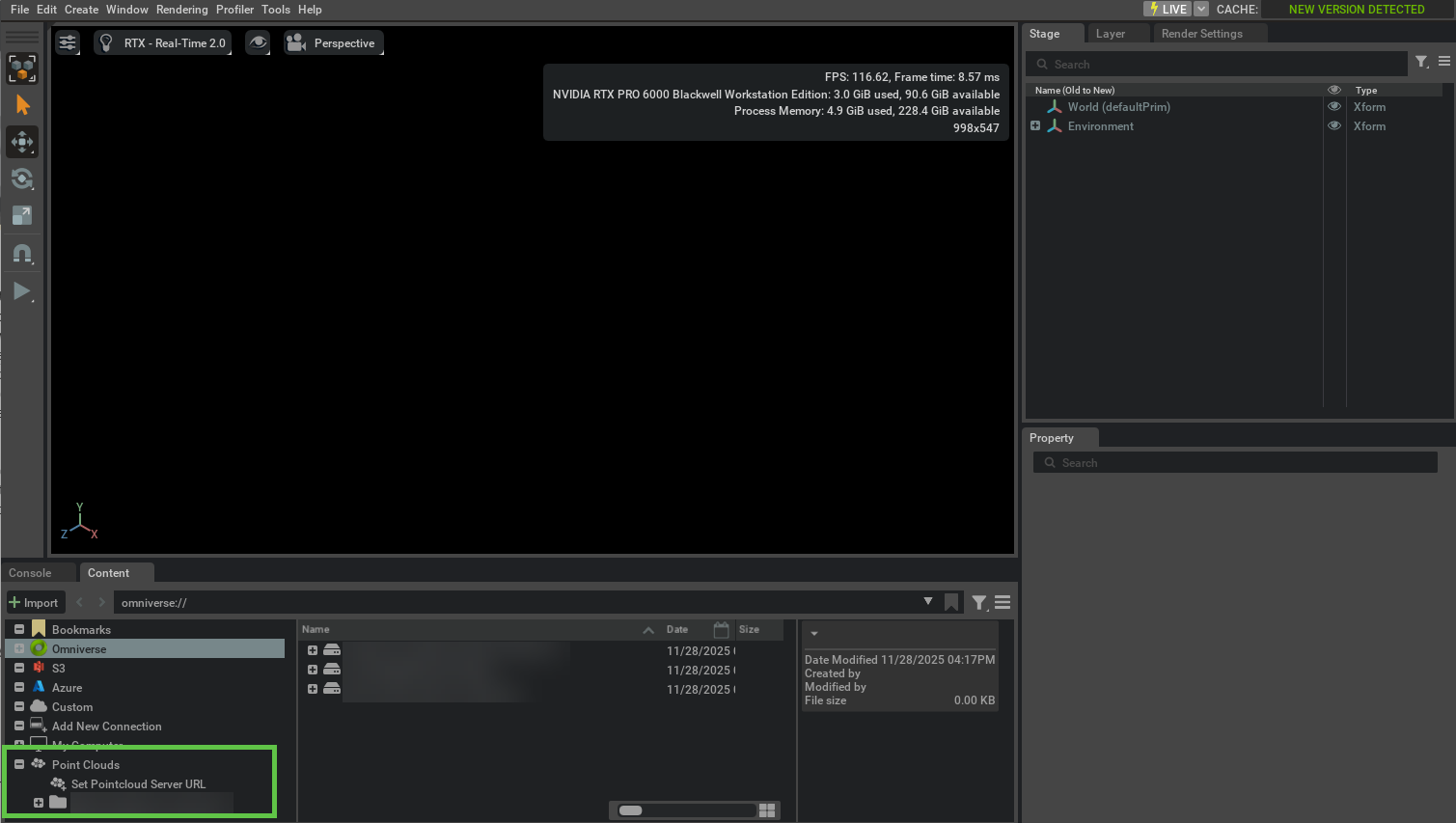 Point Cloud Content Browser