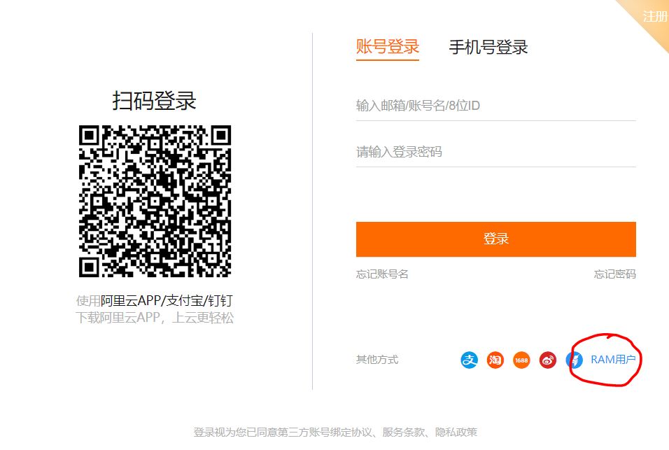 Alibaba Cloud log in