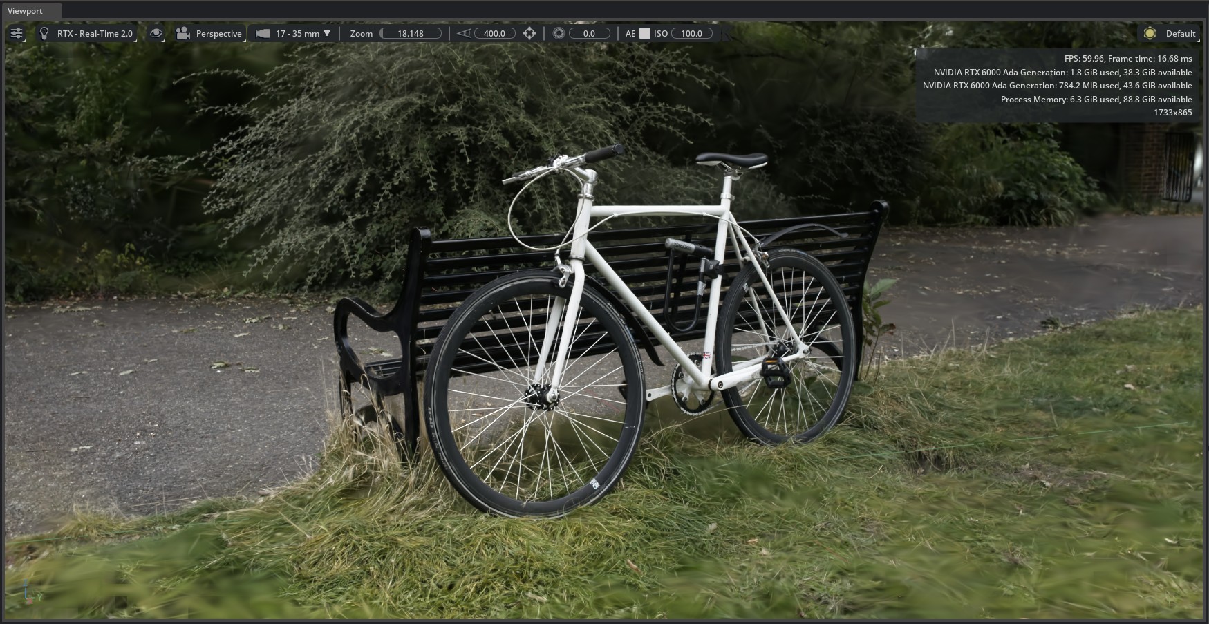 mipnerf360 bicycle rendered in RTX